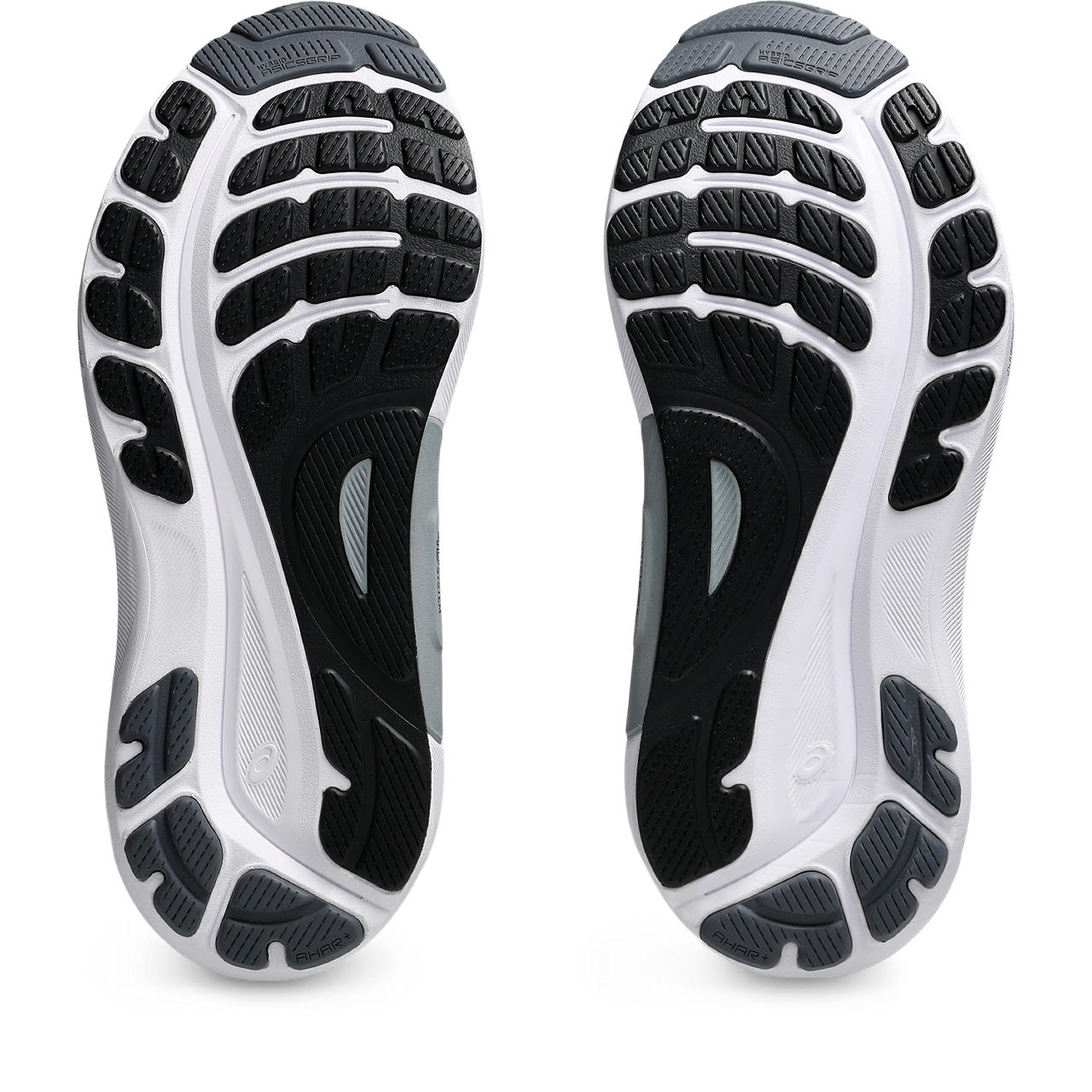 The outsole of the Kayano 31 is all black and white, just like the outsole