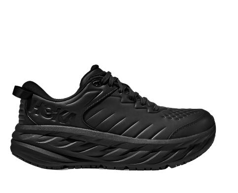 Lateral view of the Women's Bondi SR in the wide "D" width, color All Black