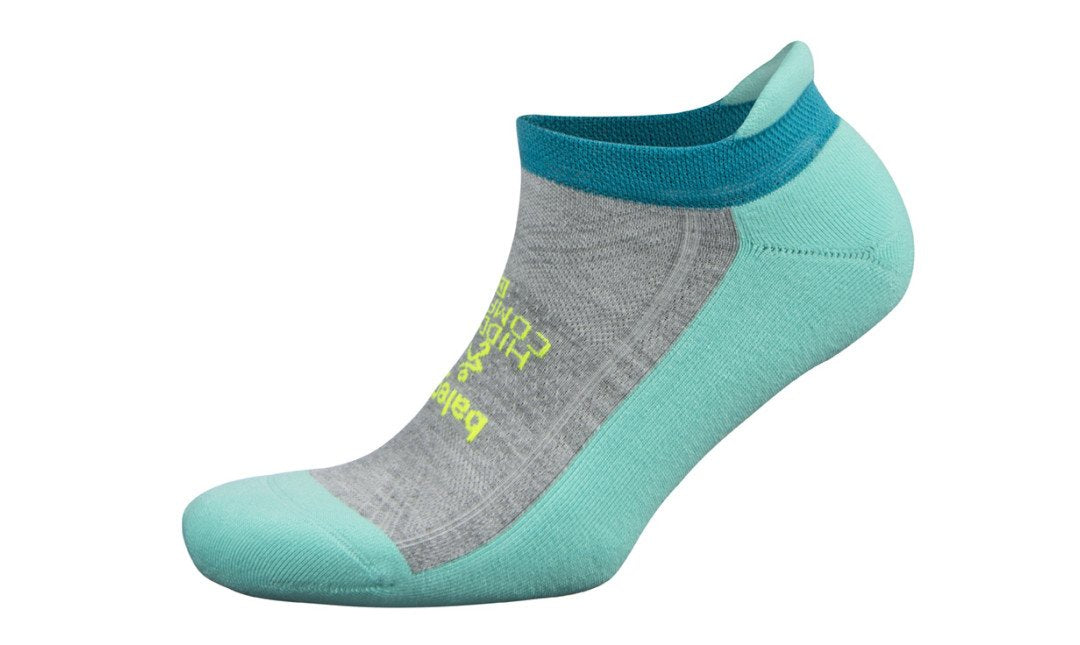 Lateral view of the Balega Hidden Comfort No Show Sock in the color light aqua.