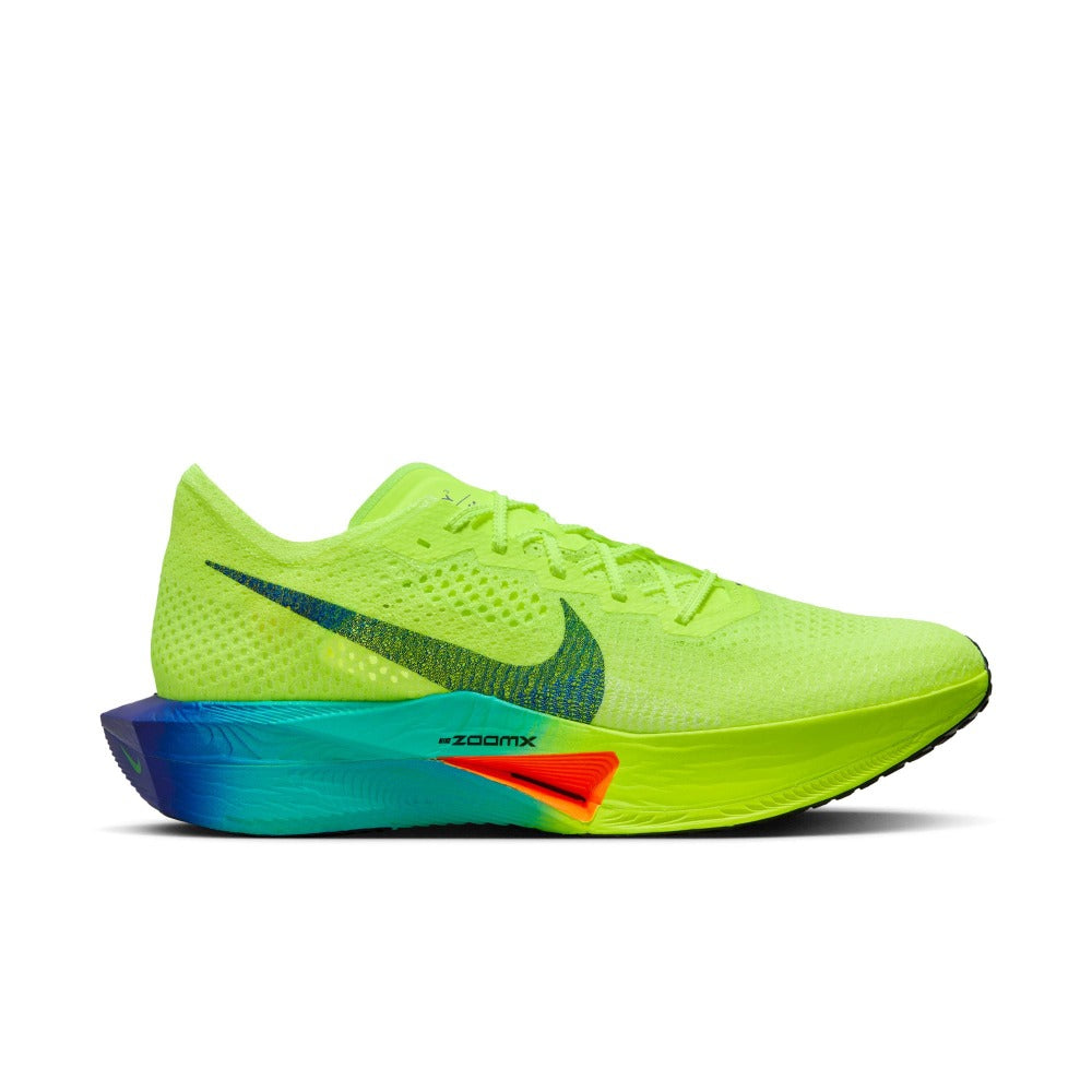 The Nike Vaporfly 3 is one of the best running shoes ever made.  This one has a very fast lokoing Volt upper color