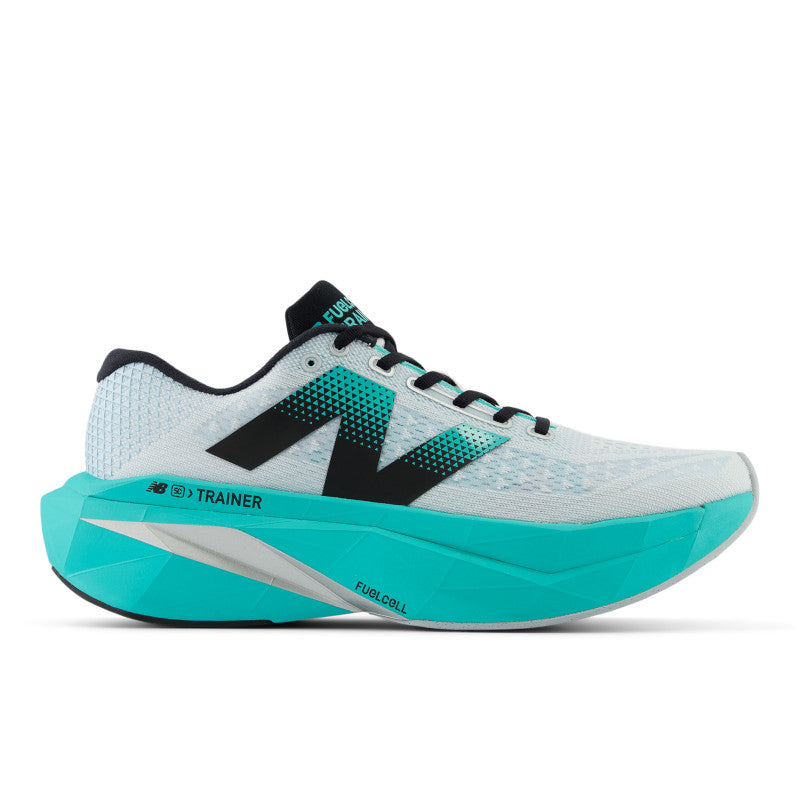 The SuperComp Trainer has lots of midsole and this color is aqua