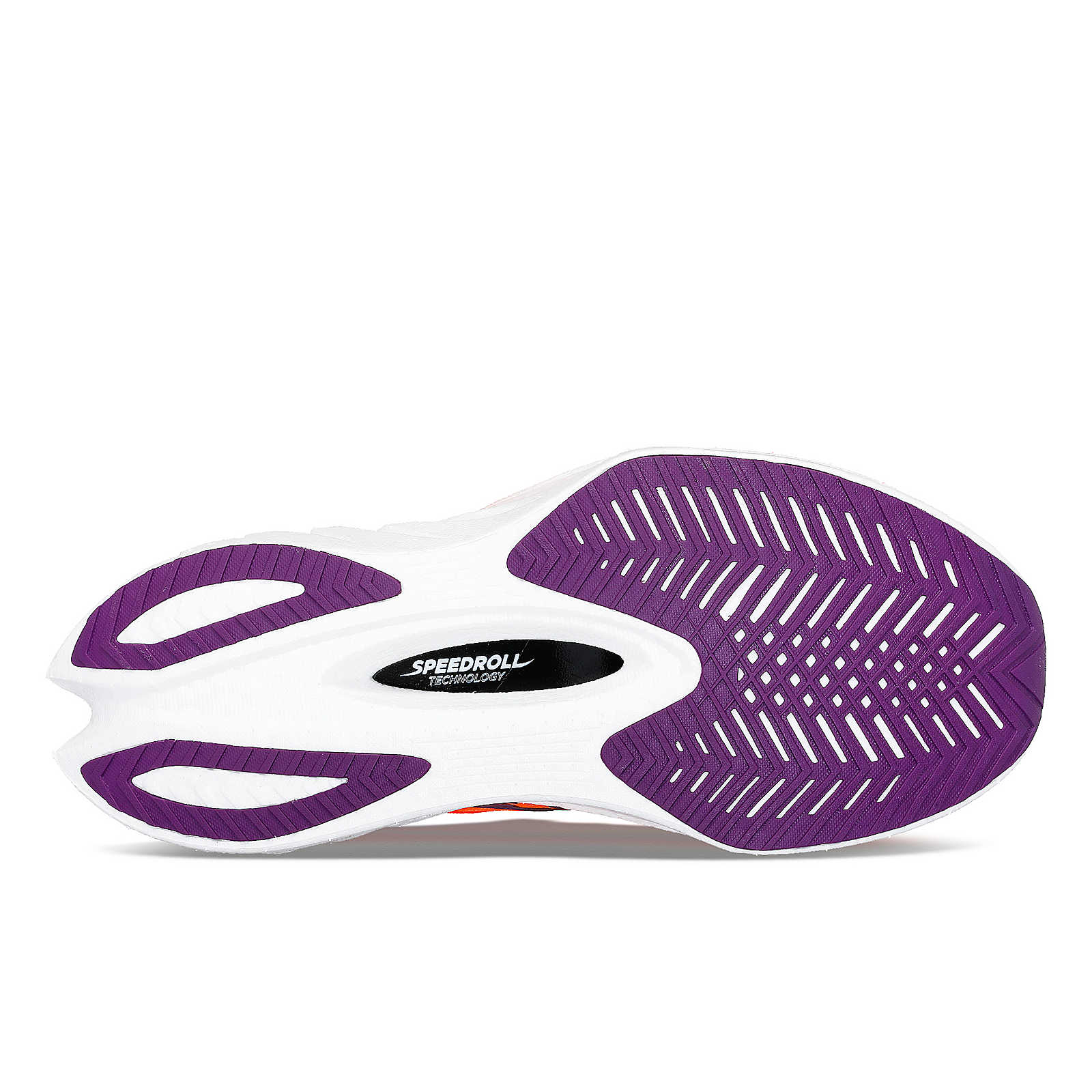 The outsole of the Women's Endorphin Pro 4 has only a little rubber on the heel and more under the forefoot. This helps to keep the weight dow