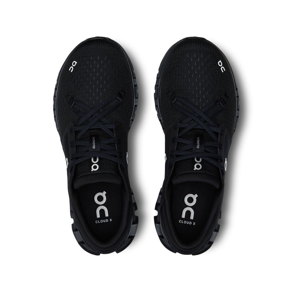 The lacing sytem on the Women's Cloud X 4 creates an X over the forefoot designed to create more lateral stability in this training and gym shoe