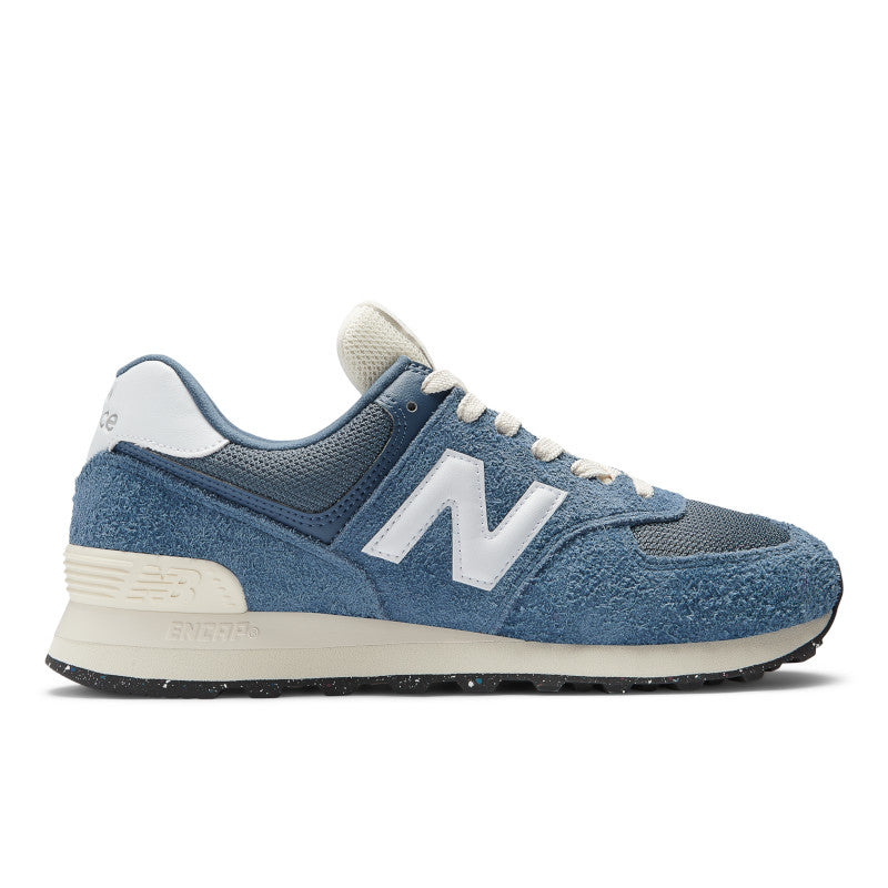 This NB 74 has a blue furry looking upper