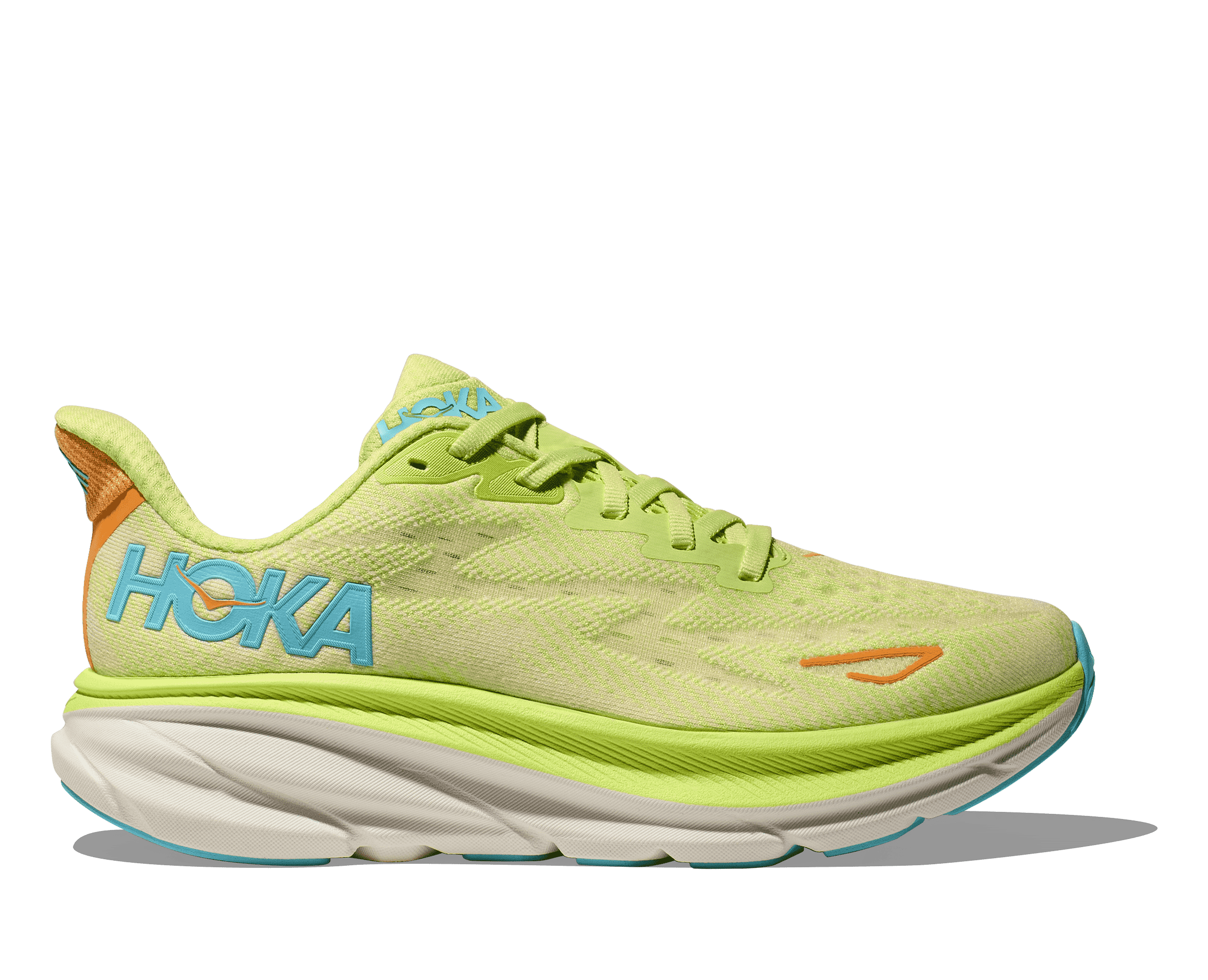 The Hoka Clifton version 9 is lighter and more cushioned than ever before. Eliminating weight while adding 3mm in stack height, the new Clifton 9 delivers a revitalized underfoot experience with a responsive new foam and improved outsole design